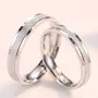 Scrub Sterling Silver Couple Rings