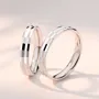 Shining Sterling Silver Couple Rings