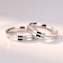 Shining Sterling Silver Couple Rings