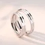 Shining Sterling Silver Couple Rings