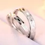 Scrub Sterling Silver Couple Rings