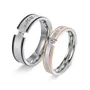 My Love Heart Princess Diamond White Titanium Couple Rings