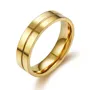 Round Diamond White Yellow Gold Titanium Couple Rings
