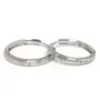My Heart Will Go On Round Diamond White Sterling Silver Couple Rings