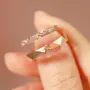 Round Diamond White Sterling Silver Couple Rings