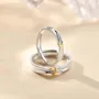 Yellow Gold Tie Sterling Silver Couple Rings