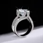 Round Cut Moissanite Diamond White 925 Sterling Silver Art Deco Engagement Ring