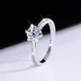 Round Cut Moissanite Diamond White 925 Sterling Silver Classic Engagement Ring