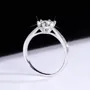 Round Cut Moissanite Diamond White 925 Sterling Silver Classic Engagement Ring