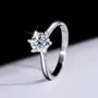 Round Cut Moissanite Diamond White 925 Sterling Silver Solitaire Engagement Ring