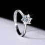 Round Cut Moissanite Diamond White 925 Sterling Silver Solitaire Engagement Ring