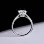Round Cut Moissanite Diamond White 925 Sterling Silver Solitaire Engagement Ring