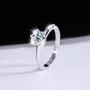 Round Cut Moissanite Diamond White 925 Sterling Silver Solitaire Engagement Ring