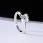 Round Cut Moissanite Diamond White 925 Sterling Silver Solitaire Engagement Ring