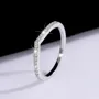 Round Cut Moissanite Diamond White 925 Sterling Silver Wedding Band