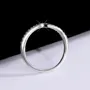Round Cut Moissanite Diamond White 925 Sterling Silver Wedding Band