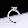 Round Cut Moissanite Diamond White 925 Sterling Silver Classic Engagement Ring