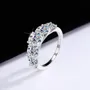 Round Cut Moissanite Diamond White 925 Sterling Silver Art Deco Engagement Ring