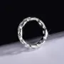Round Cut Moissanite Diamond White 925 Sterling Silver Wedding Band