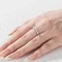 Round Cut Moissanite Diamond White 925 Sterling Silver Classic Engagement Ring