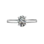 Oval Cut Moissanite Diamond White 925 Sterling Silver Solitaire Engagement Ring