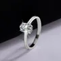Oval Cut Moissanite Diamond White 925 Sterling Silver Solitaire Engagement Ring