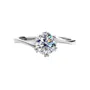 Round Cut Moissanite Diamond White 925 Sterling Silver Solitaire Engagement Ring