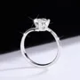 Round Cut Moissanite Diamond White 925 Sterling Silver Solitaire Engagement Ring