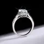 Oval Cut Moissanite Diamond White 925 Sterling Silver Halo Engagement Ring