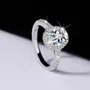 Oval Cut Moissanite Diamond White 925 Sterling Silver Halo Engagement Ring