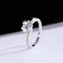 Round Cut Moissanite Diamond White 925 Sterling Silver Classic Engagement Ring