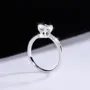 Round Cut Moissanite Diamond White 925 Sterling Silver Classic Engagement Ring