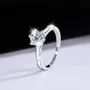 Round Cut Moissanite Diamond White 925 Sterling Silver Classic Engagement Ring