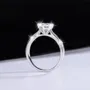 Round Cut Moissanite Diamond White 925 Sterling Silver Classic Engagement Ring