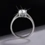 Asscher Cut Moissanite Diamond White 925 Sterling Silver Solitaire Engagement Ring