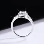 Round Cut Moissanite Diamond White 925 Sterling Silver Halo Engagement Ring