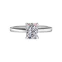 Radiant Cut Moissanite Diamond White 925 Sterling Silver Solitaire Engagement Ring