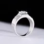 Round Cut Moissanite Diamond White 925 Sterling Silver Men's Ring