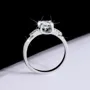 Round Cut Moissanite Diamond White 925 Sterling Silver Classic Engagement Ring
