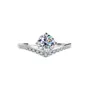Round Cut Moissanite Diamond White 925 Sterling Silver Classic Engagement Ring