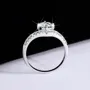 Round Cut Moissanite Diamond White 925 Sterling Silver Classic Engagement Ring