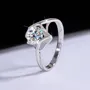 Round Cut Moissanite Diamond White 925 Sterling Silver Solitaire Engagement Ring