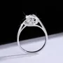 Round Cut Moissanite Diamond White 925 Sterling Silver Solitaire Engagement Ring