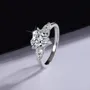 Heart Cut Moissanite Diamond White 925 Sterling Silver 3-Stone Engagement Ring