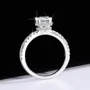 Round Cut Moissanite Diamond White 925 Sterling Silver Classic Engagement Ring