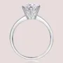 Round Cut Moissanite Diamond White 925 Sterling Silver Solitaire Engagement Ring