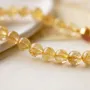 Yellow Crystal 925 Sterling Silver Yellow Gold 7" Bracelet