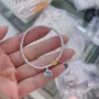 Good Luck Yellow Smiley Face 925 Sterling Silver 6" Bracelet