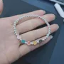 Good Luck 5 Smiley Faces 925 Sterling Silver 6" Bracelet