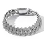 Hip Hop Diamond White 18K Gold Plated Cuban Bracelet